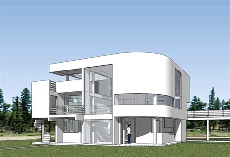 Sketchup 3D Architecture models- Saltzman House(Richard Meier) – CAD ...