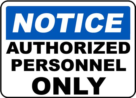 Authorized Personnel Only Sign - Claim Your 10% Discount