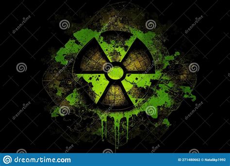 Radiation hazard sign stock illustration. Illustration of fission ...