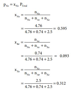 Solved Example Problems: Dalton’s law of partial pressures