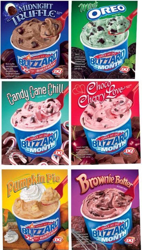 Pin by Chris on Sweets | Dairy queen blizzard flavors, Blizzard flavors ...