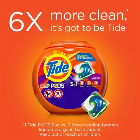 Tide PODS 3 in 1 HE Turbo Spring Meadow Scent Laundry Detergent Pacs ...