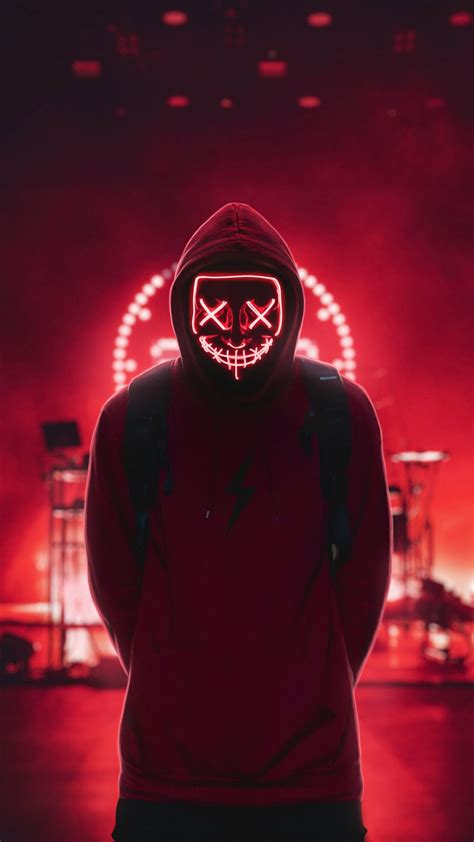 Red Mask Hacker Wallpaper