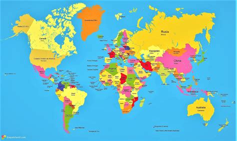 mapa de todo el mundo ingles - Búsqueda de Google | World map, Map ...