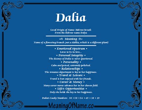 Dalia - Meaning of Name