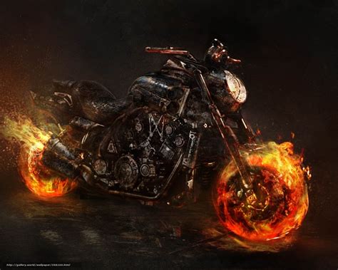 🔥 Free Download Wallpaper Ghost Rider Bike Motorcycle Fire Desktop by ...