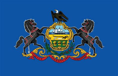 Pennsylvania Flag Poster in 2021 | Flag coloring pages, Flag, Pennsylvania