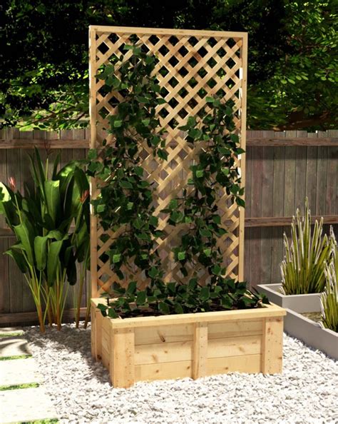 How to Build a DIY Planter Box with Trellis - TheDIYPlan