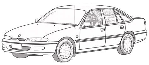 Holden Commodore Drawing Sketch Coloring Page