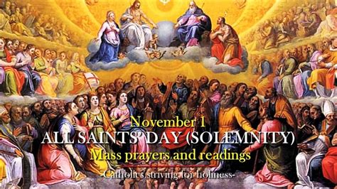 Nov. 1: ALL SAINTS' DAY (SOLEMNITY). MASS PRAYERS AND READINGS ...