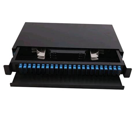 Rack Mounted Sliding Type 1u 24 Port Fiber Patch Panel Lc Upc Quad ...