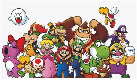 Nintendo-characters - Group Of 4 Cartoon Characters Transparent PNG ...