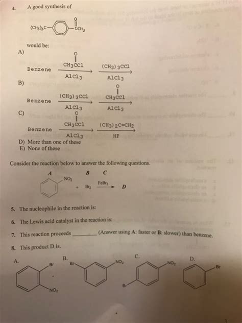 Solved 4. A good synthesis of CCH would be: A) CH3CCİ (CH3) | Chegg.com