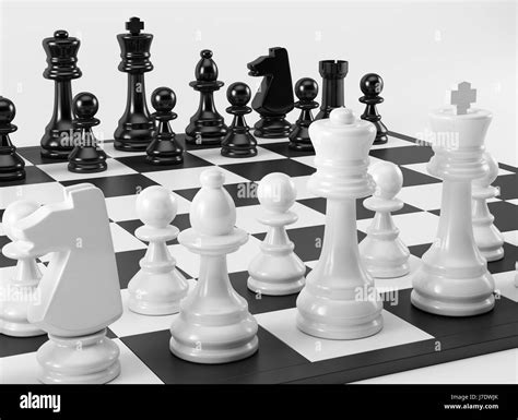 Black and White Chess Board Close up Stock Photo - Alamy