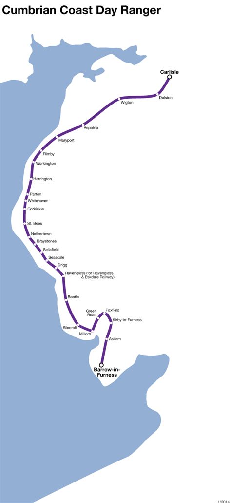 Cumbrian Coast Day Ranger rail pass