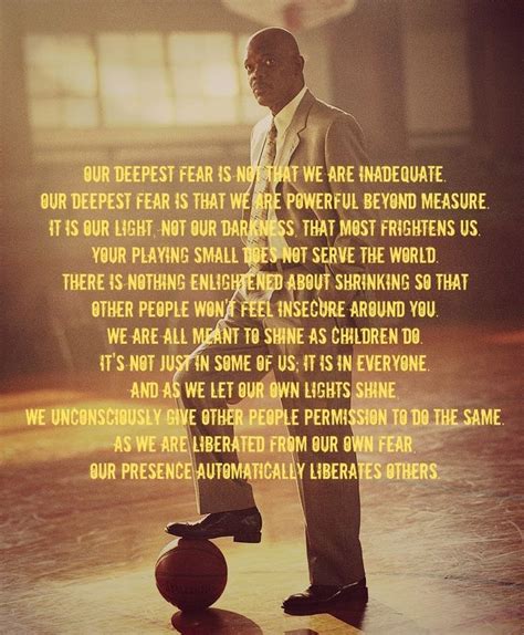 Coach carter quotes, Fear quotes, Our deepest fear quote