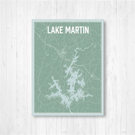 Lake Martin Alabama Street Map Print Lake Martin Magnetic - Etsy ...