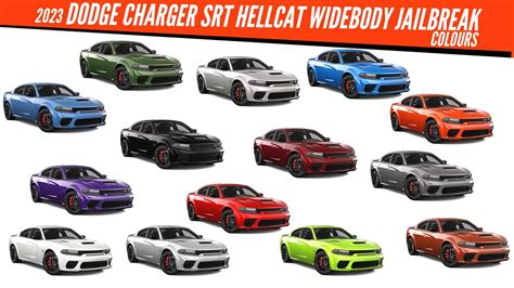 2023 Dodge Charger SRT Hellcat Widebody Jailbreak - All Color Options ...