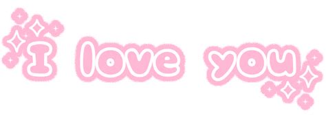 the word love you is written in white and pink