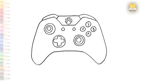 Xbox One Controller drawing | Video game Controller pad drawing | How ...