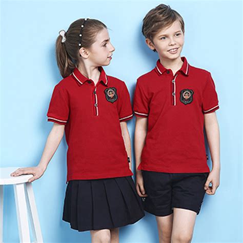 Red Primary School Uniforms Kids School Uniform Design - China School ...