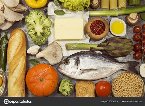 Food Ingredients Aurata Fish — Stock Photo © TeodoraD #239540854