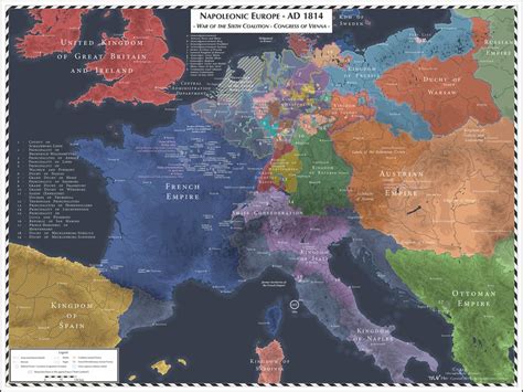 Napoleonic Europe - 1814 - Sixth Coalition by Cyowari on DeviantArt