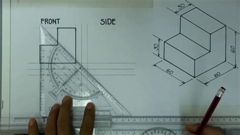 Orthographic Drawing With Dimension