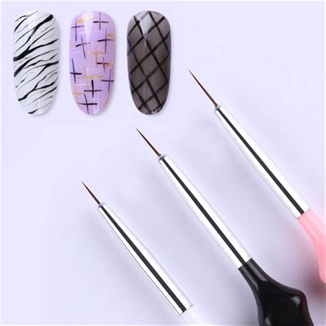 Nail Art Liner Painting Pen 3D DIY Acrylic UV Gel Brushes Drawing Kit ...