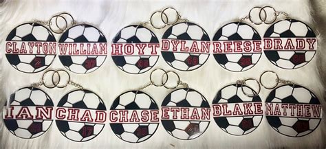 Soccer Ball Keychain PERSONALIZED SOCCER GIFTS Team - Etsy