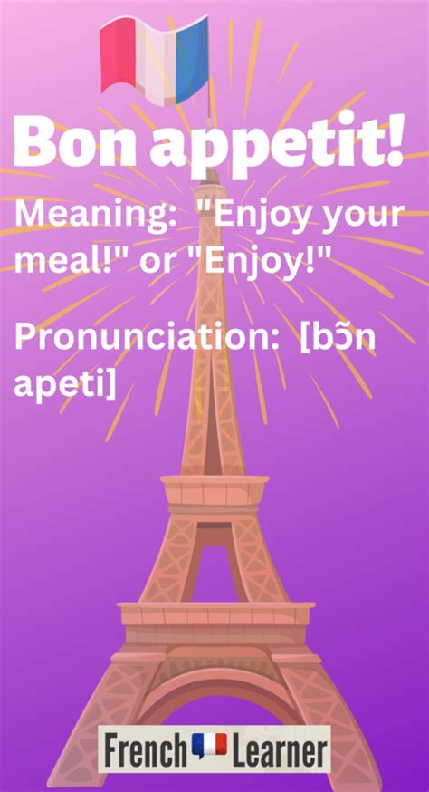 How To Pronounce & Use "Bon Appétit!" In French