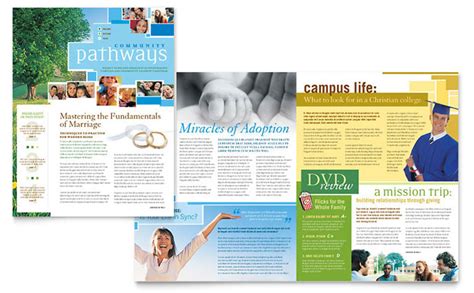 Community Church Newsletter Template Design