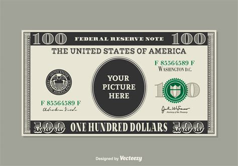 100 Dollar Bill Vector Template 122736 Vector Art at Vecteezy