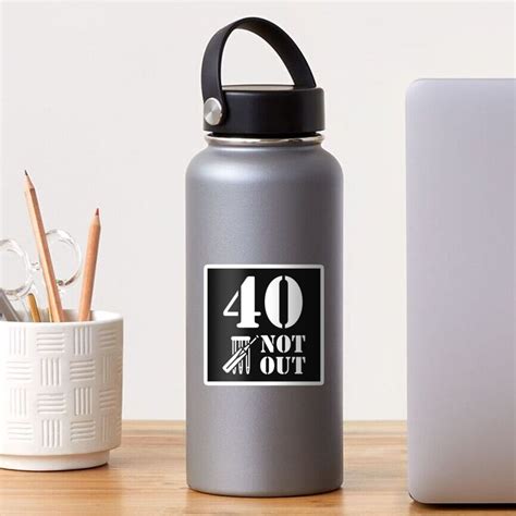 "40 NOT OUT CRICKET DESIGN" Sticker for Sale by PoshJocks | Redbubble