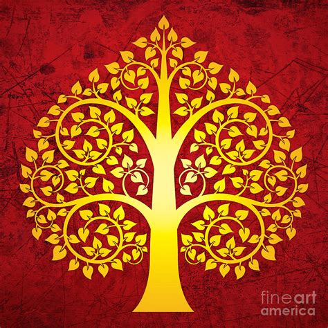 Golden bodhi tree No.1 Digital Art by Bobbi Freelance - Fine Art America