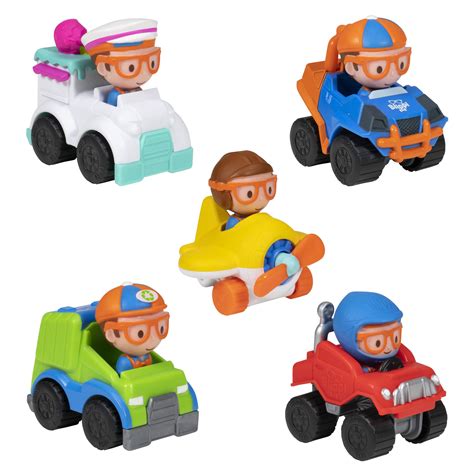 Buy Blippi Mini Mobiles, 5 Pack Mini Vehicles - Features Character Toy ...