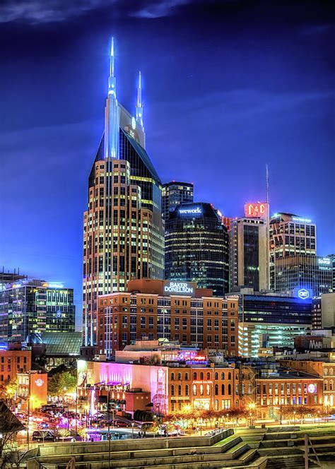 Downtown Nashville at Night by Susan Rissi Tregoning | Nashville ...