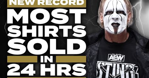 Sting AEW merchandise is setting records, apparently - Cageside Seats