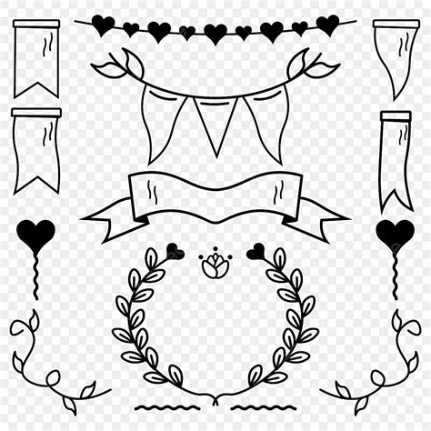 Vector De Png De Adorno De Boda De Cinta PNG , Vector De La Cinta ...