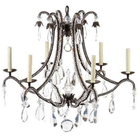 Hand-Forged Wrought Iron, Four-Arm Chandelier at 1stDibs