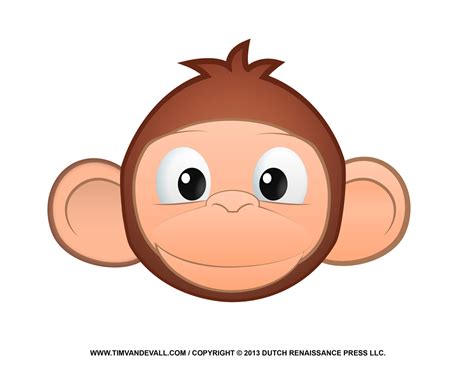 Printable Monkey Clipart, Coloring Pages, Cartoon & Crafts for Kids