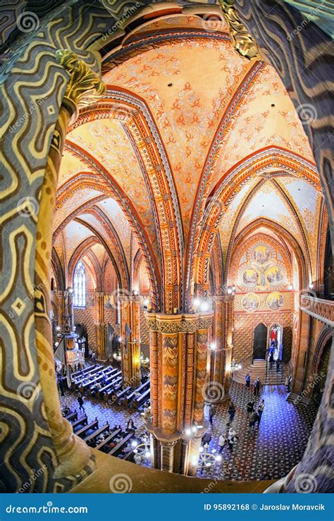 Interior of Matthias Church in Budapest, Hungar Editorial Stock Photo ...