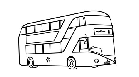 Bus Line Drawing at PaintingValley.com | Explore collection of Bus Line ...