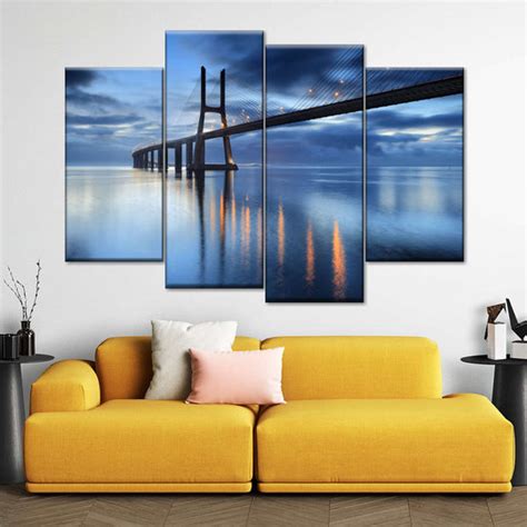 Vasco Da Gama Bridge At Night Wall Art | Photography