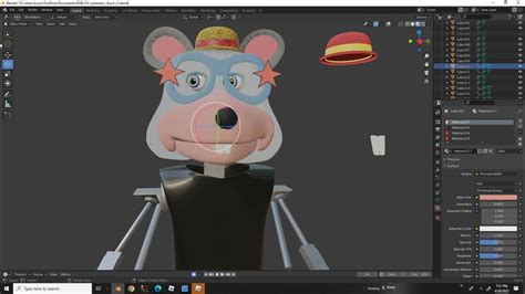 Cyberamic Chuck E. Cheese animatronic Blender 3D model progress! - YouTube