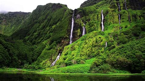 Waterfalls at Lagoa dos Patos, Flores Island, Azores. - YouTube