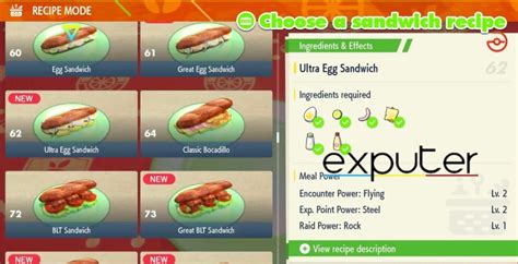 Shiny Pokemon Sandwich Chart