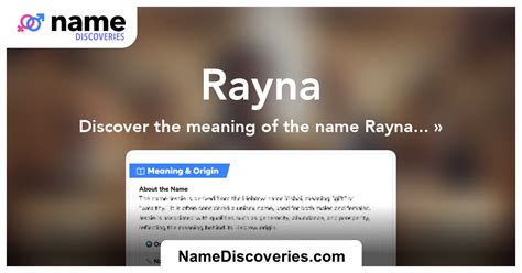 Rayna - Name Meaning and Origin