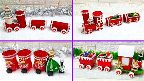 Best out of waste Low budget 4 Christmas Train making idea | Economical ...