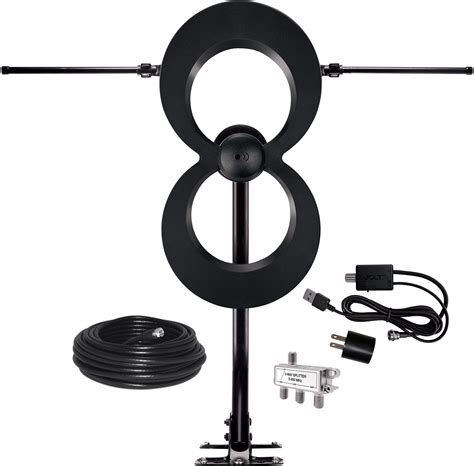 Antennas Direct ClearStream MAX-XR Complete Amplified Indoor/Outdoor ...